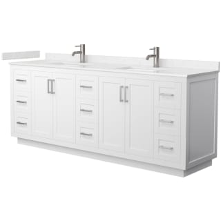 A thumbnail of the Wyndham Collection WCF2929-84D-VCA-MXX White / Carrara Cultured Marble Top / Brushed Nickel Hardware