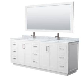 A thumbnail of the Wyndham Collection WCF2929-84D-NAT-M70 White / White Carrara Marble Top / Brushed Nickel Hardware