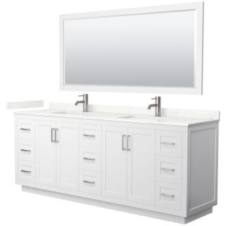 A thumbnail of the Wyndham Collection WCF292984D-QTZ-UNSM70 White / Giotto Quartz Top / Brushed Nickel Hardware