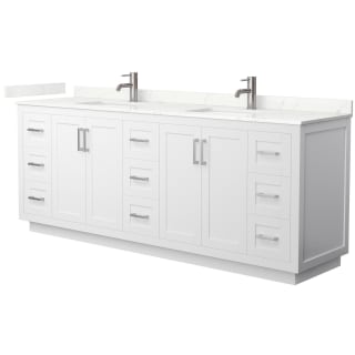 A thumbnail of the Wyndham Collection WCF292984D-QTZ-UNSMXX White / Giotto Quartz Top / Brushed Nickel Hardware