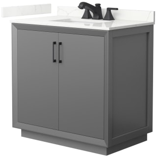 A thumbnail of the Wyndham Collection WCF414136S-QTZ-US3MXX Dark Gray / Giotto Quartz Top / Matte Black Hardware