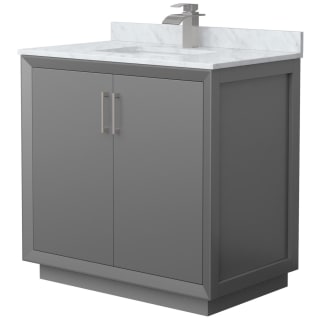 A thumbnail of the Wyndham Collection WCF414136S-NAT-UNSMXX Dark Gray / Brushed Nickel Hardware