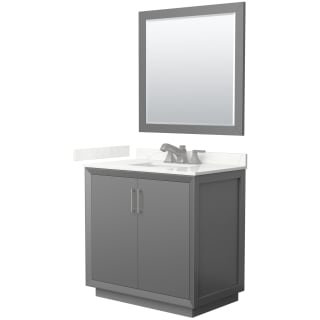 A thumbnail of the Wyndham Collection WCF414136S-QTZ-US3M34 Dark Gray / Giotto Quartz Top / Brushed Nickel Hardware