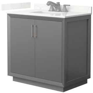 A thumbnail of the Wyndham Collection WCF414136S-QTZ-US3MXX Dark Gray / Giotto Quartz Top / Brushed Nickel Hardware