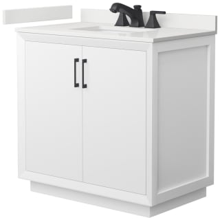 A thumbnail of the Wyndham Collection WCF414136S-QTZ-US3MXX White / White Quartz Top / Matte Black Hardware