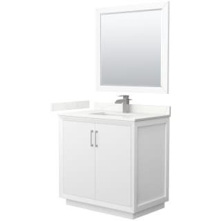 A thumbnail of the Wyndham Collection WCF414136S-QTZ-UNSM34 White / Giotto Quartz Top / Brushed Nickel Hardware