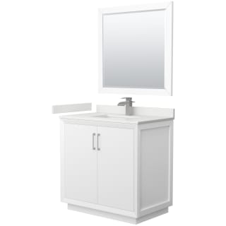 A thumbnail of the Wyndham Collection WCF414136S-QTZ-UNSM34 White / White Quartz Top / Brushed Nickel Hardware