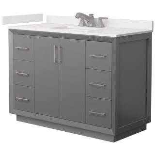 A thumbnail of the Wyndham Collection WCF414148S-QTZ-US3MXX Dark Gray / White Quartz Top / Brushed Nickel Hardware