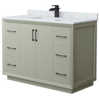 A thumbnail of the Wyndham Collection WCF414148S-NAT-UNSMXX Light Green / Matte Black Hardware