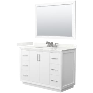 A thumbnail of the Wyndham Collection WCF414148S-QTZ-US3M46 White / Giotto Quartz Top / Brushed Nickel Hardware