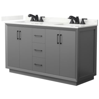 A thumbnail of the Wyndham Collection WCF414160D-QTZ-US3MXX Dark Gray / Giotto Quartz Top / Matte Black Hardware