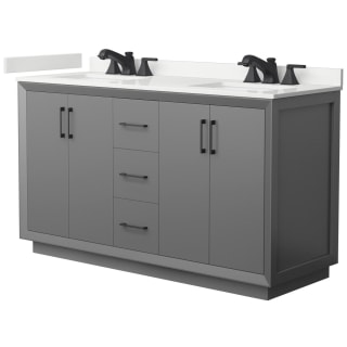 A thumbnail of the Wyndham Collection WCF414160D-QTZ-US3MXX Dark Gray / White Quartz Top / Matte Black Hardware