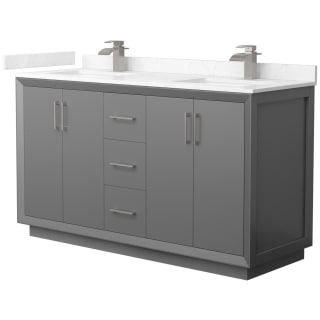 A thumbnail of the Wyndham Collection WCF414160D-VCA-UNSMXX Dark Gray / Carrara Cultured Marble Top / Brushed Nickel Hardware