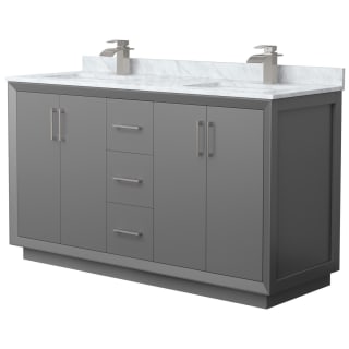A thumbnail of the Wyndham Collection WCF414160D-NAT-UNSMXX Dark Gray / Brushed Nickel Hardware