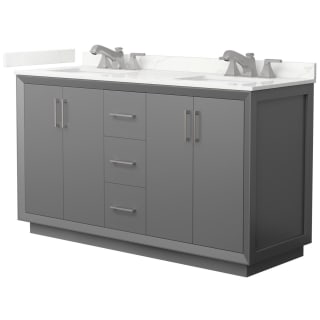 A thumbnail of the Wyndham Collection WCF414160D-QTZ-US3MXX Dark Gray / Giotto Quartz Top / Brushed Nickel Hardware