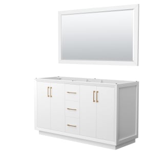 A thumbnail of the Wyndham Collection WCF414160D-CXSXX-M58 White / Satin Bronze Hardware