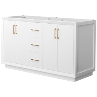 A thumbnail of the Wyndham Collection WCF414160D-CXSXX-MXX White / Satin Bronze Hardware