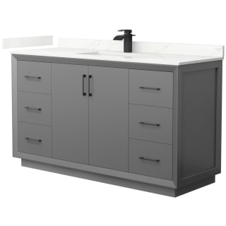 A thumbnail of the Wyndham Collection WCF414160S-QTZ-UNSMXX Dark Gray / Giotto Quartz Top / Matte Black Hardware