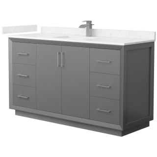 A thumbnail of the Wyndham Collection WCF414160S-VCA-UNSMXX Dark Gray / Carrara Cultured Marble Top / Brushed Nickel Hardware