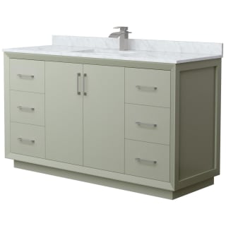 A thumbnail of the Wyndham Collection WCF414160S-NAT-UNSMXX Light Green / Brushed Nickel Hardware