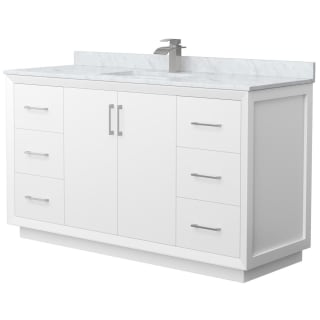 A thumbnail of the Wyndham Collection WCF414160S-NAT-UNSMXX White / Brushed Nickel Hardware