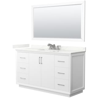 A thumbnail of the Wyndham Collection WCF414160S-QTZ-US3M58 White / Giotto Quartz Top / Brushed Nickel Hardware