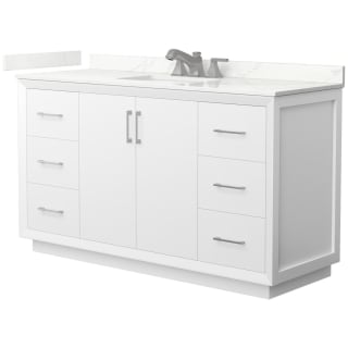 A thumbnail of the Wyndham Collection WCF414160S-QTZ-US3MXX White / Giotto Quartz Top / Brushed Nickel Hardware