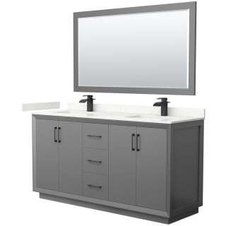 A thumbnail of the Wyndham Collection WCF414166D-QTZ-UNSM58 Dark Gray / Giotto Quartz Top / Matte Black Hardware