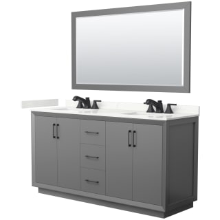 A thumbnail of the Wyndham Collection WCF414166D-QTZ-US3M58 Dark Gray / Giotto Quartz Top / Matte Black Hardware