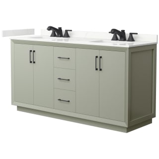 A thumbnail of the Wyndham Collection WCF414166D-QTZ-US3MXX Light Green / Giotto Quartz Top / Matte Black Hardware