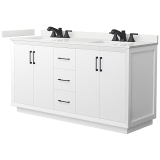 A thumbnail of the Wyndham Collection WCF414166D-QTZ-US3MXX White / White Quartz Top / Matte Black Hardware