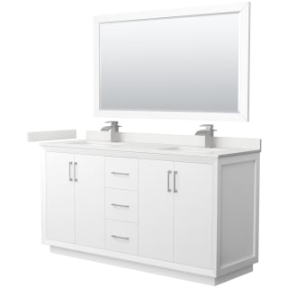 A thumbnail of the Wyndham Collection WCF414166D-QTZ-UNSM58 White / White Quartz Top / Brushed Nickel Hardware