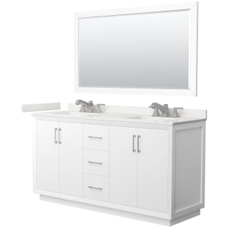 A thumbnail of the Wyndham Collection WCF414166D-QTZ-US3M58 White / White Quartz Top / Brushed Nickel Hardware