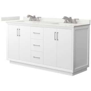 A thumbnail of the Wyndham Collection WCF414166D-QTZ-US3MXX White / White Quartz Top / Brushed Nickel Hardware