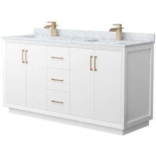 A thumbnail of the Wyndham Collection WCF414166D-NAT-UNSMXX White / Satin Bronze Hardware