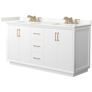 A thumbnail of the Wyndham Collection WCF414166D-QTZ-US3MXX White / Giotto Quartz Top / Satin Bronze Hardware