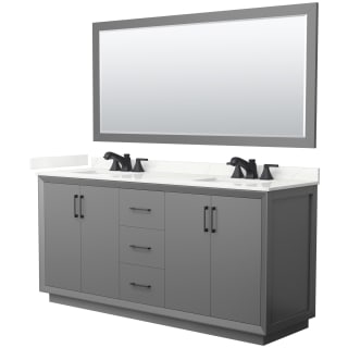 A thumbnail of the Wyndham Collection WCF414172D-QTZ-US3M70 Dark Gray / Giotto Quartz Top / Matte Black Hardware