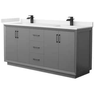 A thumbnail of the Wyndham Collection WCF414172D-VCA-UNSMXX Dark Gray / White Cultured Marble Top / Matte Black Hardware