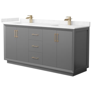 A thumbnail of the Wyndham Collection WCF414172D-VCA-UNSMXX Dark Gray / Carrara Cultured Marble Top / Satin Bronze Hardware