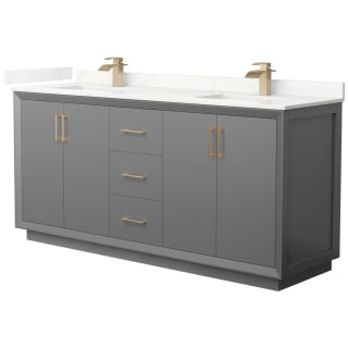 A thumbnail of the Wyndham Collection WCF414172D-QTZ-UNSMXX Dark Gray / Giotto Quartz Top / Satin Bronze Hardware