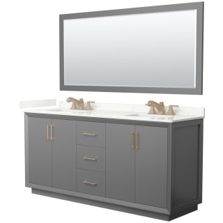 A thumbnail of the Wyndham Collection WCF414172D-QTZ-US3M70 Dark Gray / Giotto Quartz Top / Satin Bronze Hardware