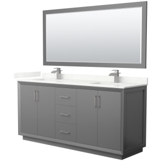 A thumbnail of the Wyndham Collection WCF414172D-QTZ-UNSM70 Dark Gray / Giotto Quartz Top / Brushed Nickel Hardware