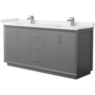 A thumbnail of the Wyndham Collection WCF414172D-VCA-UNSMXX Dark Gray / White Cultured Marble Top / Brushed Nickel Hardware