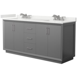 A thumbnail of the Wyndham Collection WCF414172D-QTZ-US3MXX Dark Gray / White Quartz Top / Brushed Nickel Hardware