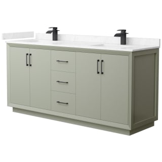 A thumbnail of the Wyndham Collection WCF414172D-VCA-UNSMXX Light Green / Carrara Cultured Marble Top / Matte Black Hardware