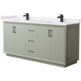 A thumbnail of the Wyndham Collection WCF414172D-VCA-UNSMXX Light Green / White Cultured Marble Top / Matte Black Hardware