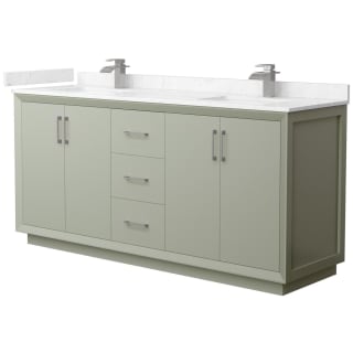 A thumbnail of the Wyndham Collection WCF414172D-VCA-UNSMXX Light Green / Carrara Cultured Marble Top / Brushed Nickel Hardware