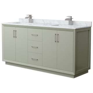 A thumbnail of the Wyndham Collection WCF414172D-NAT-UNSMXX Light Green / Brushed Nickel Hardware