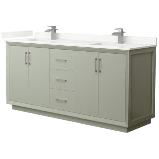 A thumbnail of the Wyndham Collection WCF414172D-QTZ-UNSMXX Light Green / Giotto Quartz Top / Brushed Nickel Hardware