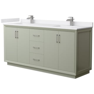 A thumbnail of the Wyndham Collection WCF414172D-VCA-UNSMXX Light Green / White Cultured Marble Top / Brushed Nickel Hardware